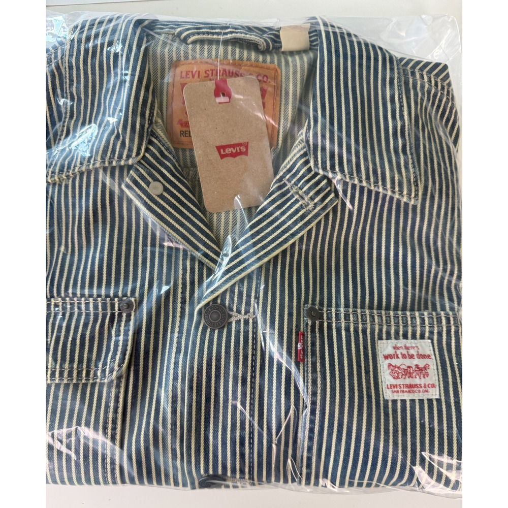 Levi's Workwear Men Relaxed Fit Sunrise Trucker Jeans Jacket  Size XL - Picture 16 of 16